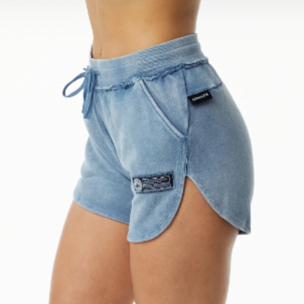Alphalete Very Terry Women's Celestial Blue Shorts Size Large New Condition